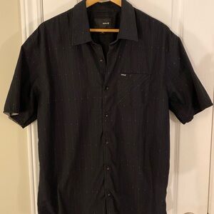 Hurley Black Short Sleeve Button Down Shirt